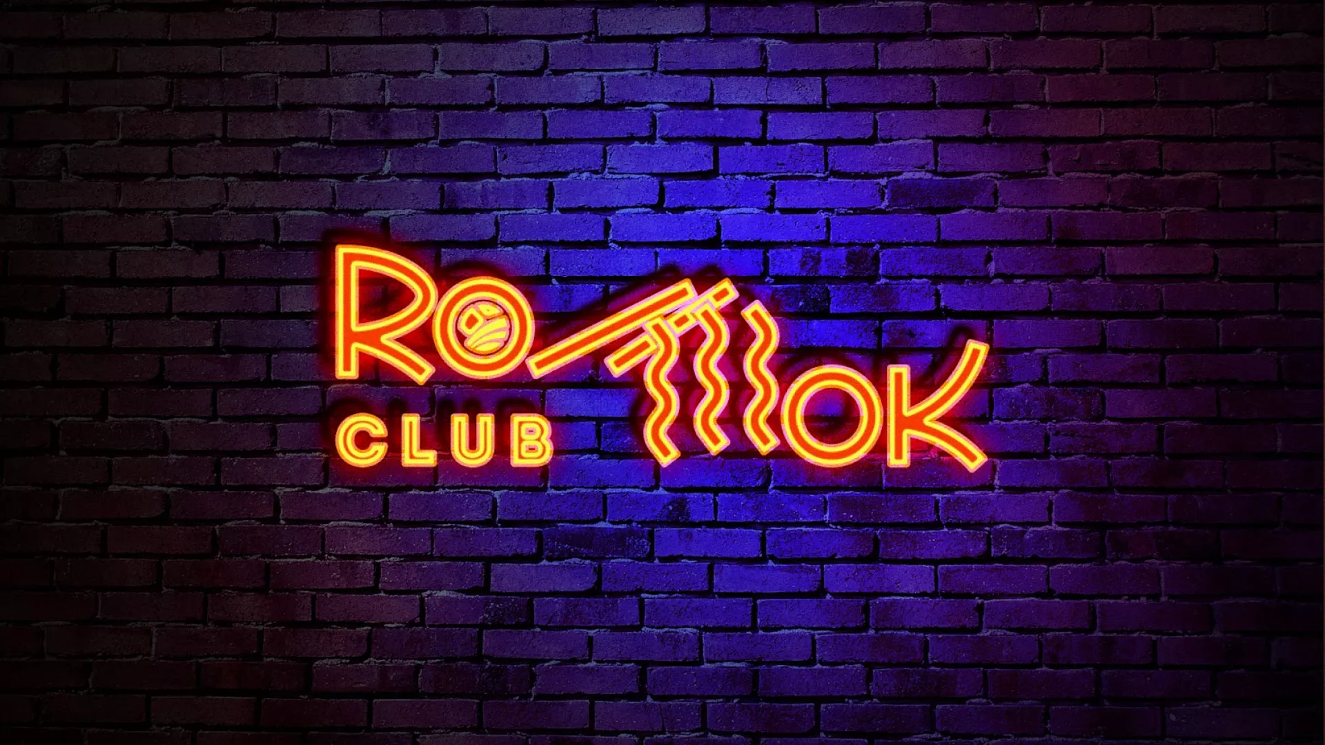 Разработка светящейся интерьерной вывески суши-бара «Roll Wok Club» в Искитиме