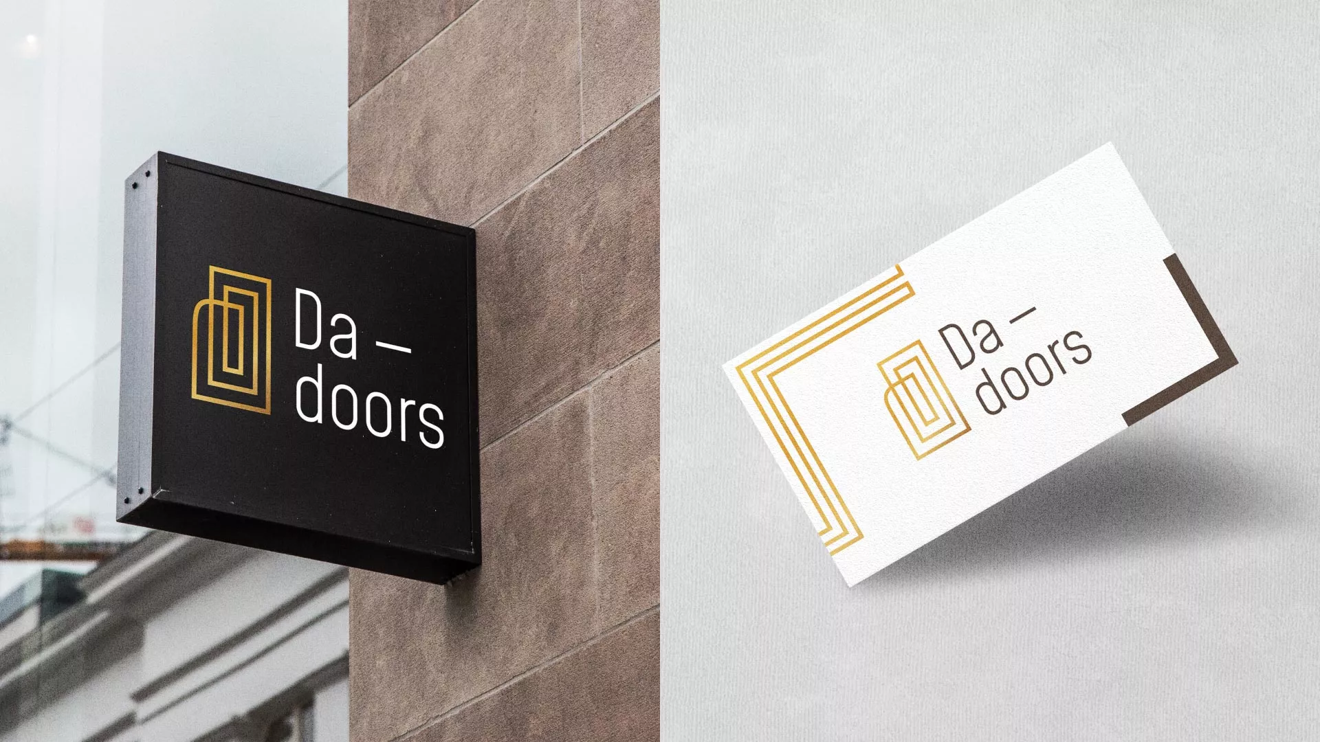 Разработка логотипа для компании «DA-DOORS» в Искитиме